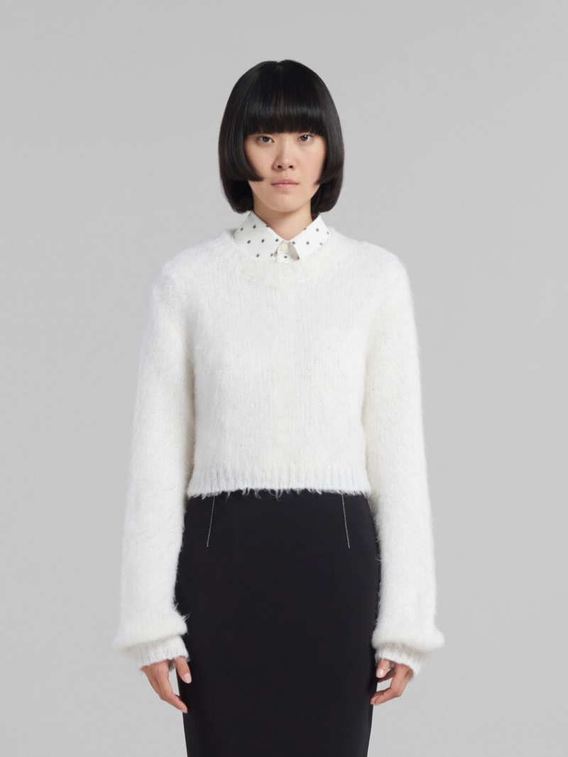 Marni Mohair Jumper Wit | BEJVR89646