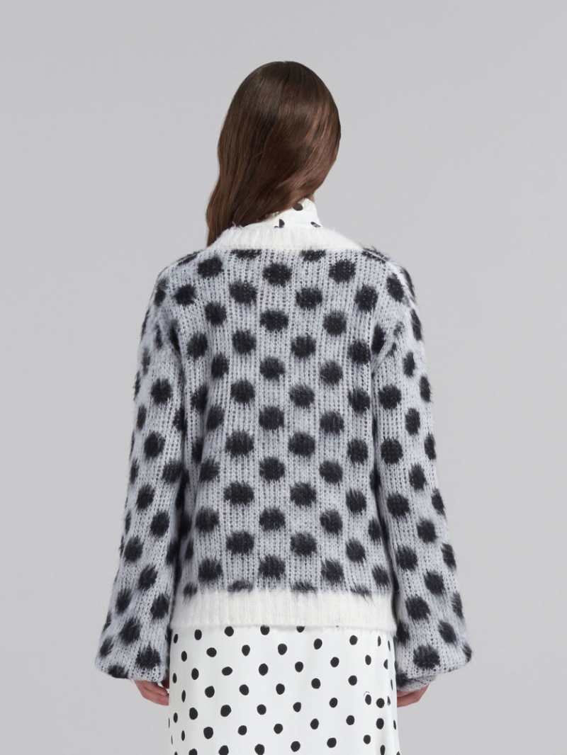 Marni Mohair Jumper With Polka Dots Wit | BEJBT63210