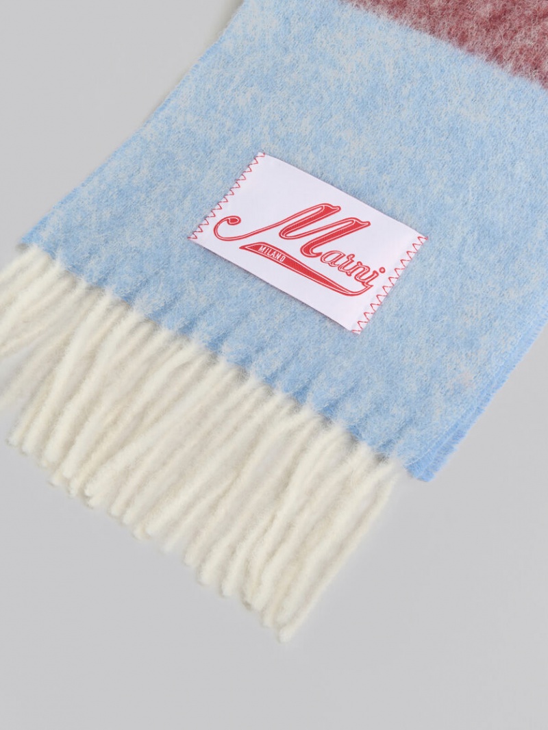 Marni Mohair Scarf Blauw | XBEBH82294