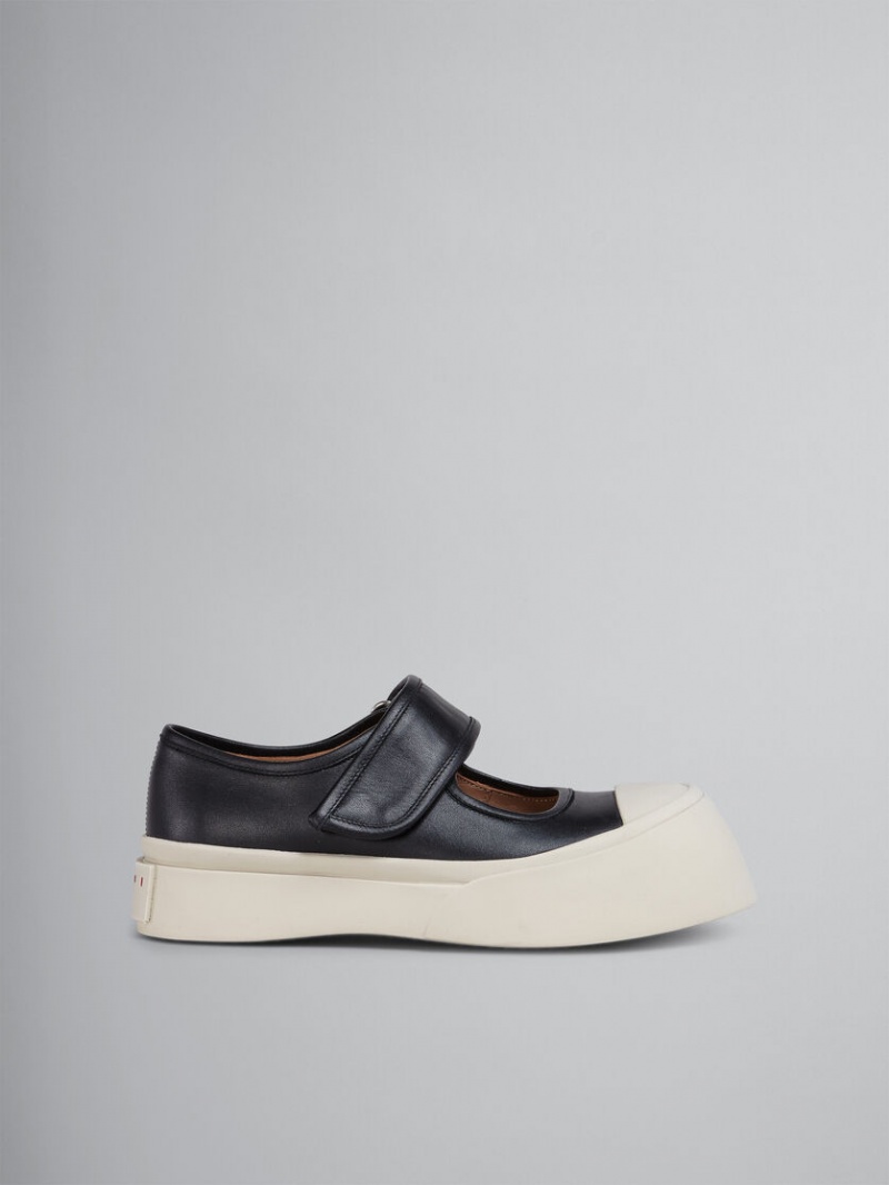 Marni Nappa Leren Mary Jane Sneaker Zwart | UBETG38387