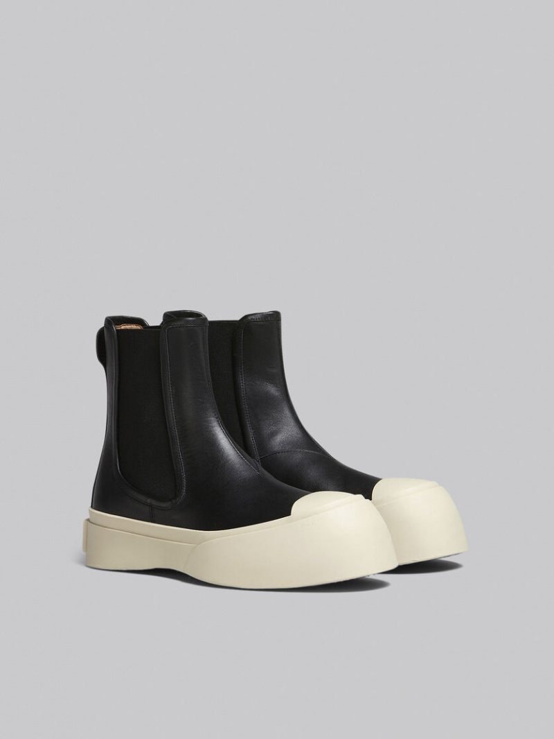 Marni Nappa Leren Pablo Chelsea Boot Zwart | EBEHC50852