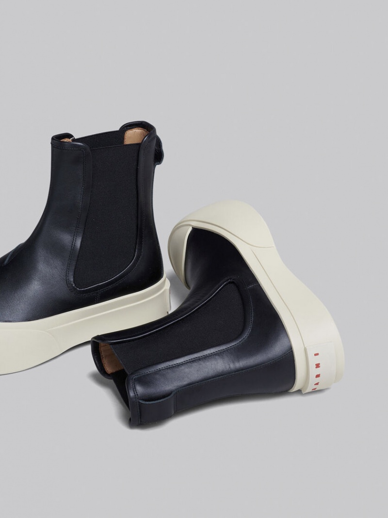 Marni Nappa Leren Pablo Chelsea Boot Zwart | EBEHC50852