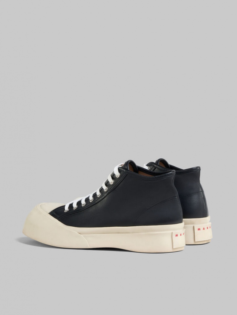 Marni Nappa Leren Pablo High-top Sneaker Zwart | BENEJ46891