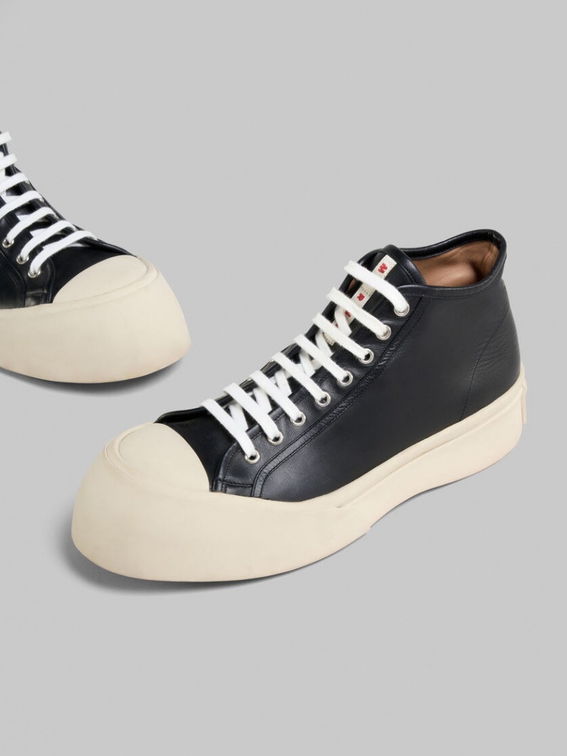 Marni Nappa Leren Pablo High-top Sneaker Zwart | BENEJ46891