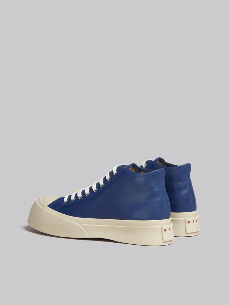 Marni Nappa Leren Pablo High-top Sneaker Blauw | BENEJ82862