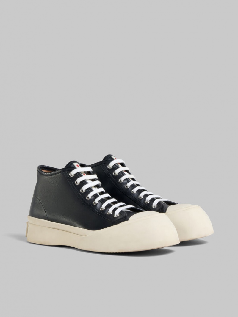 Marni Nappa Leren Pablo High-top Sneaker Zwart | BEQCS53206