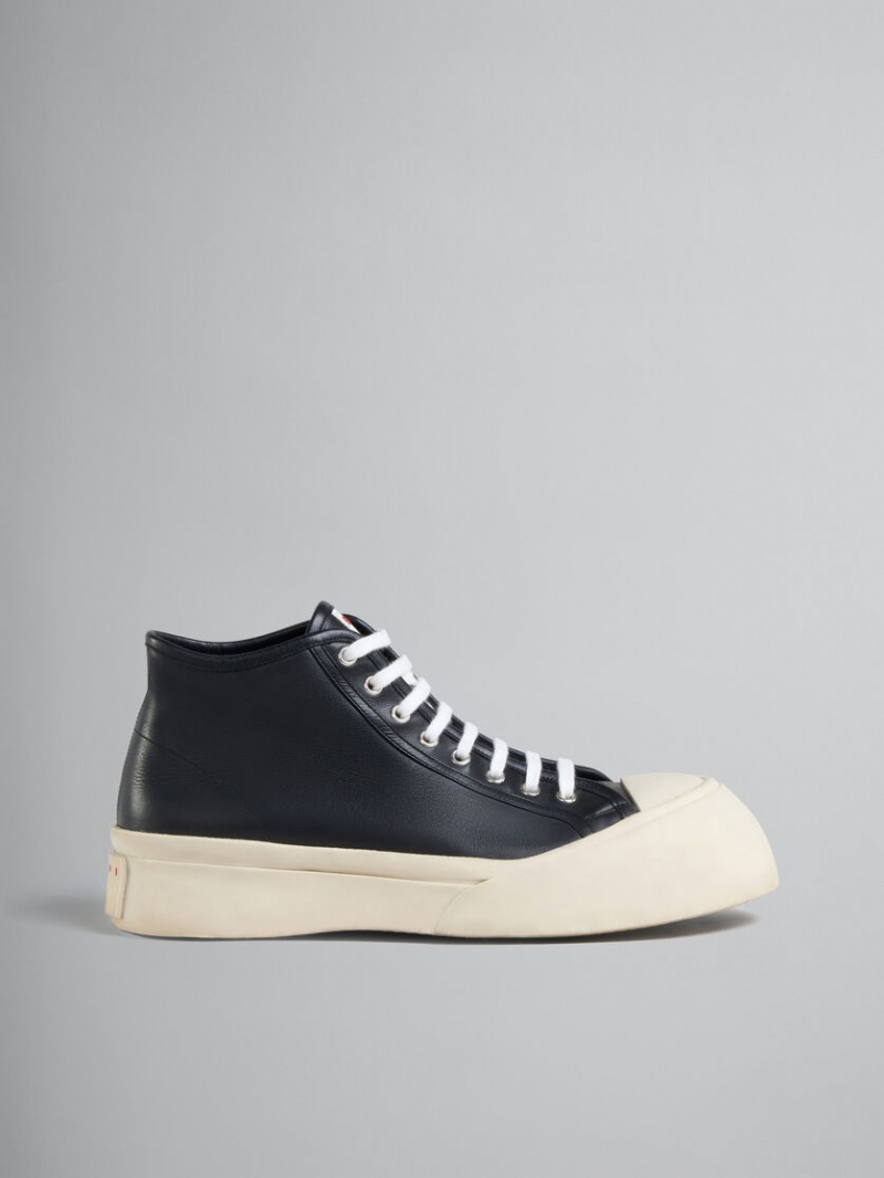 Marni Nappa Leren Pablo High-top Sneaker Zwart | BEQCS53206