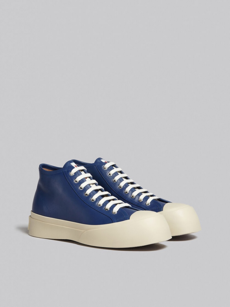 Marni Nappa Leren Pablo High-top Sneaker Blauw | SBENY72460