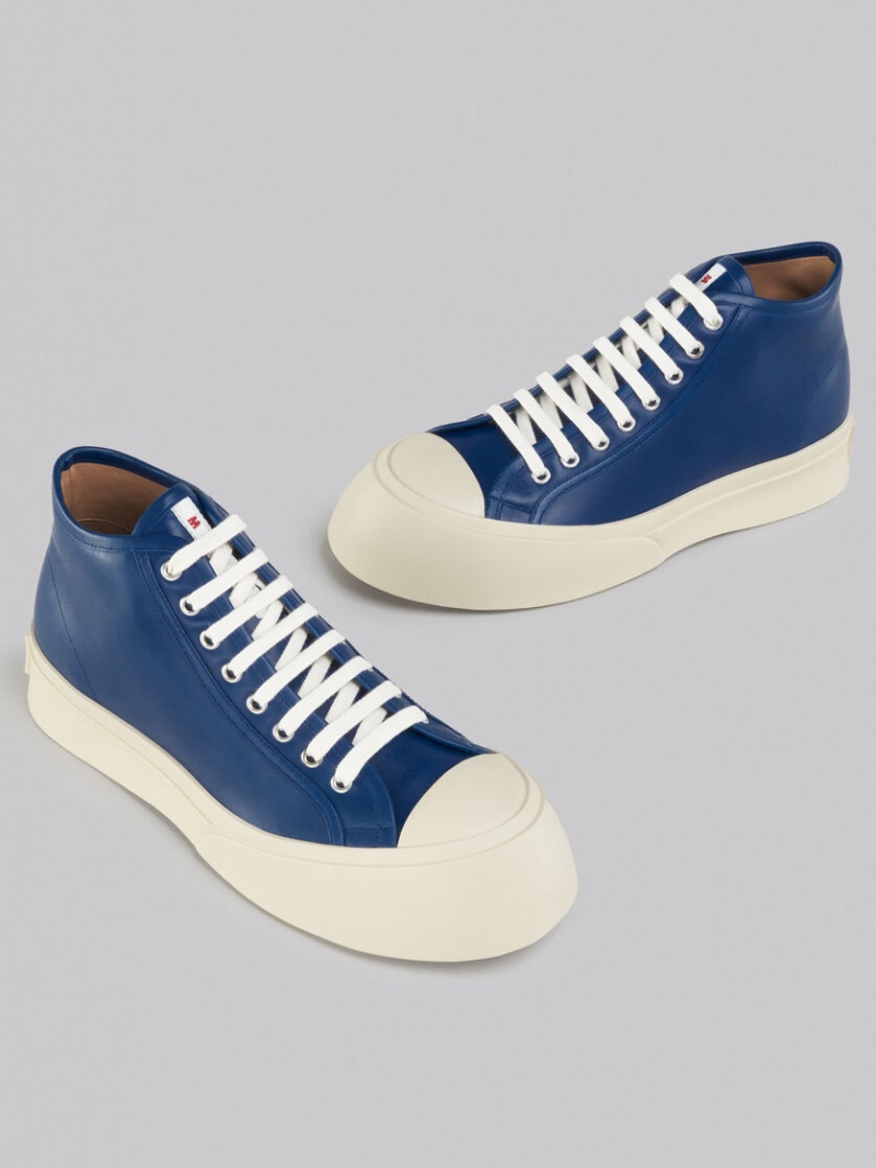 Marni Nappa Leren Pablo High-top Sneaker Blauw | SBENY72460