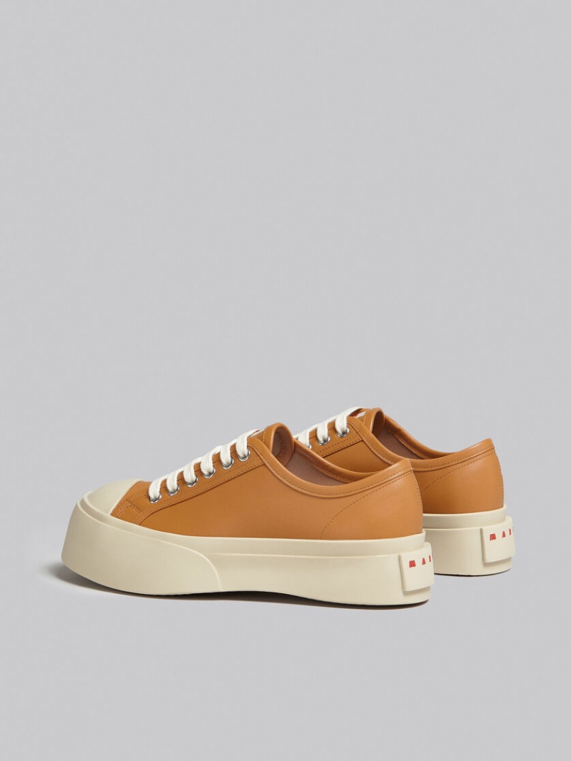 Marni Nappa Leren Pablo Kanten-up Sneaker Bruin | BEQAV48560