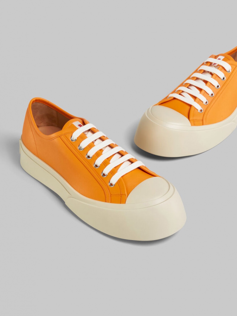 Marni Nappa Leren Pablo Sneaker Oranje | ZBENQ66640