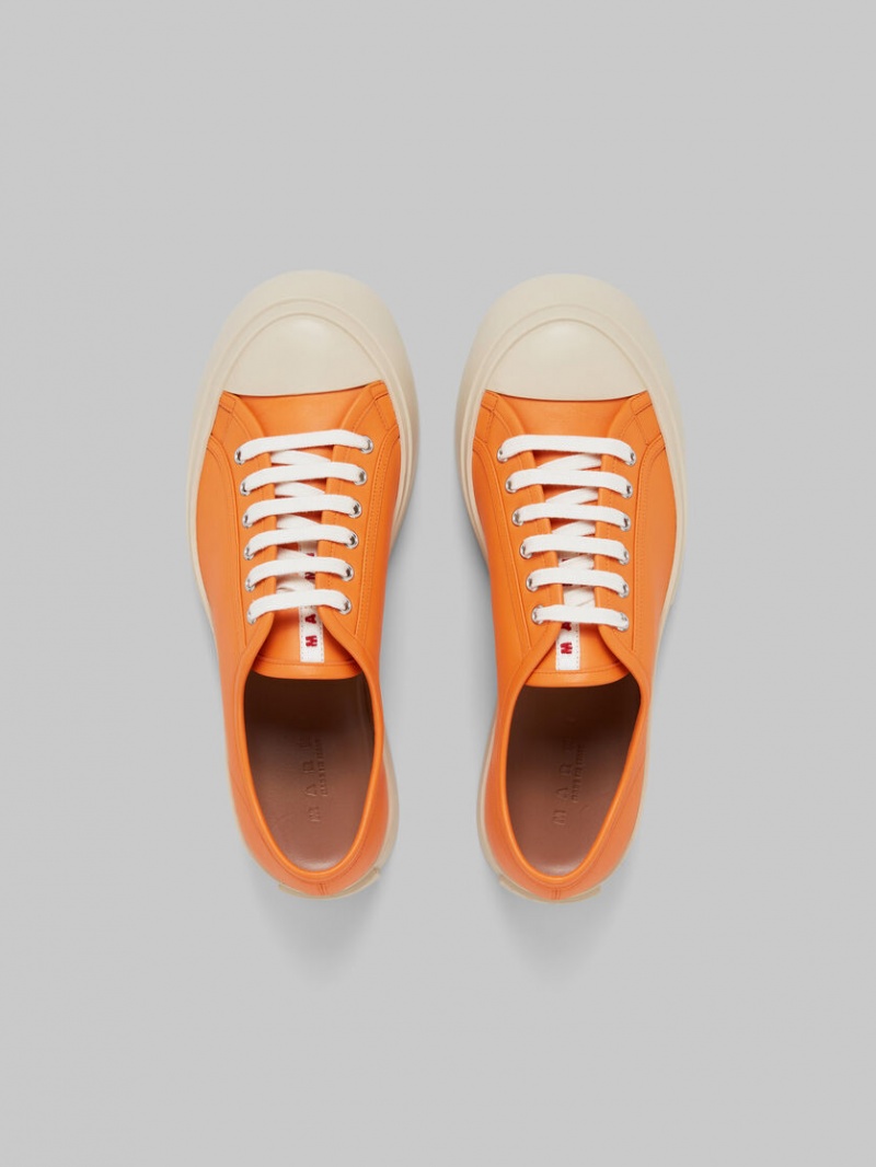 Marni Nappa Leren Pablo Sneaker Oranje | BEJBT76601