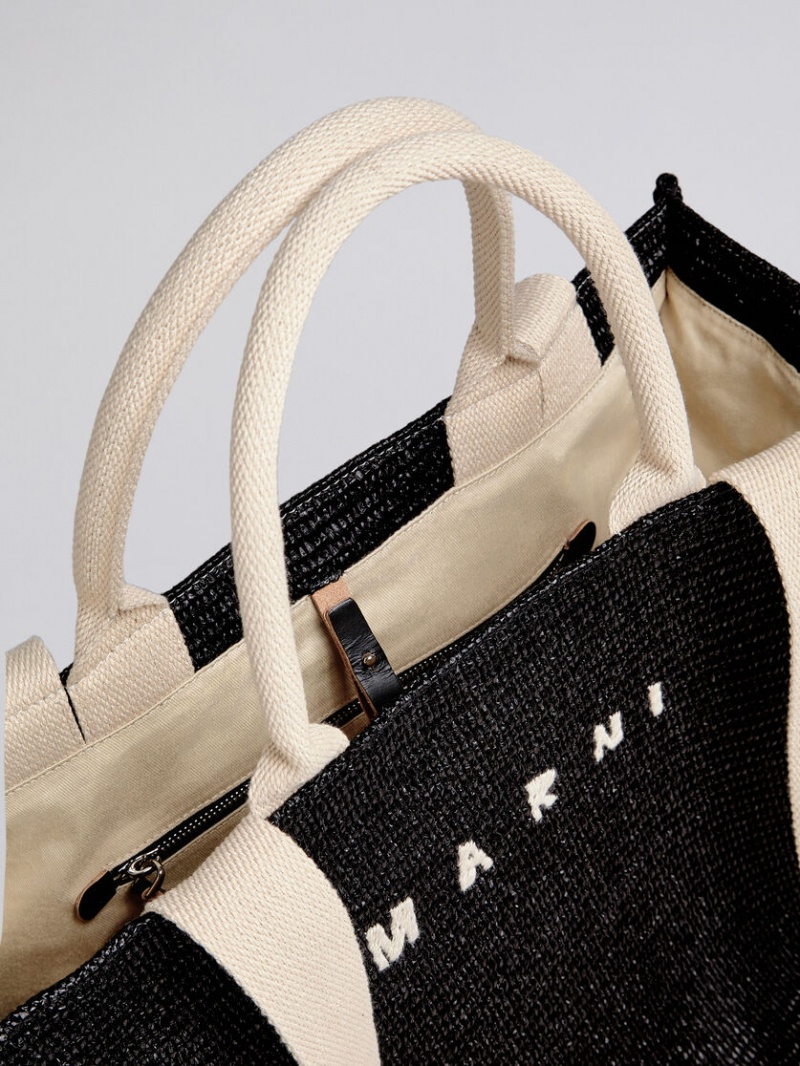 Marni Raffia Large Zwart | LBETR30524