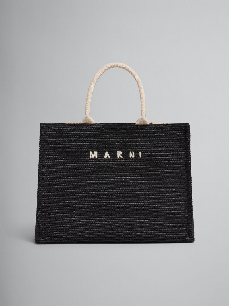 Marni Raffia Large Zwart | LBETR30524