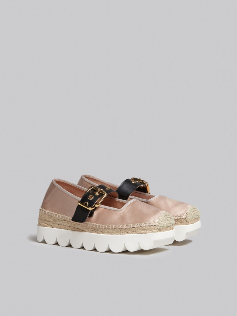 Marni Satin Petal Espadrillas Roze | BEJZR37976