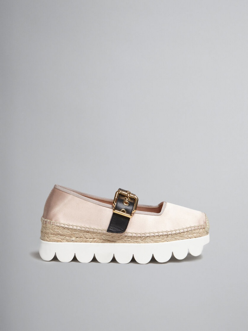 Marni Satin Petal Espadrillas Roze | BEJZR37976