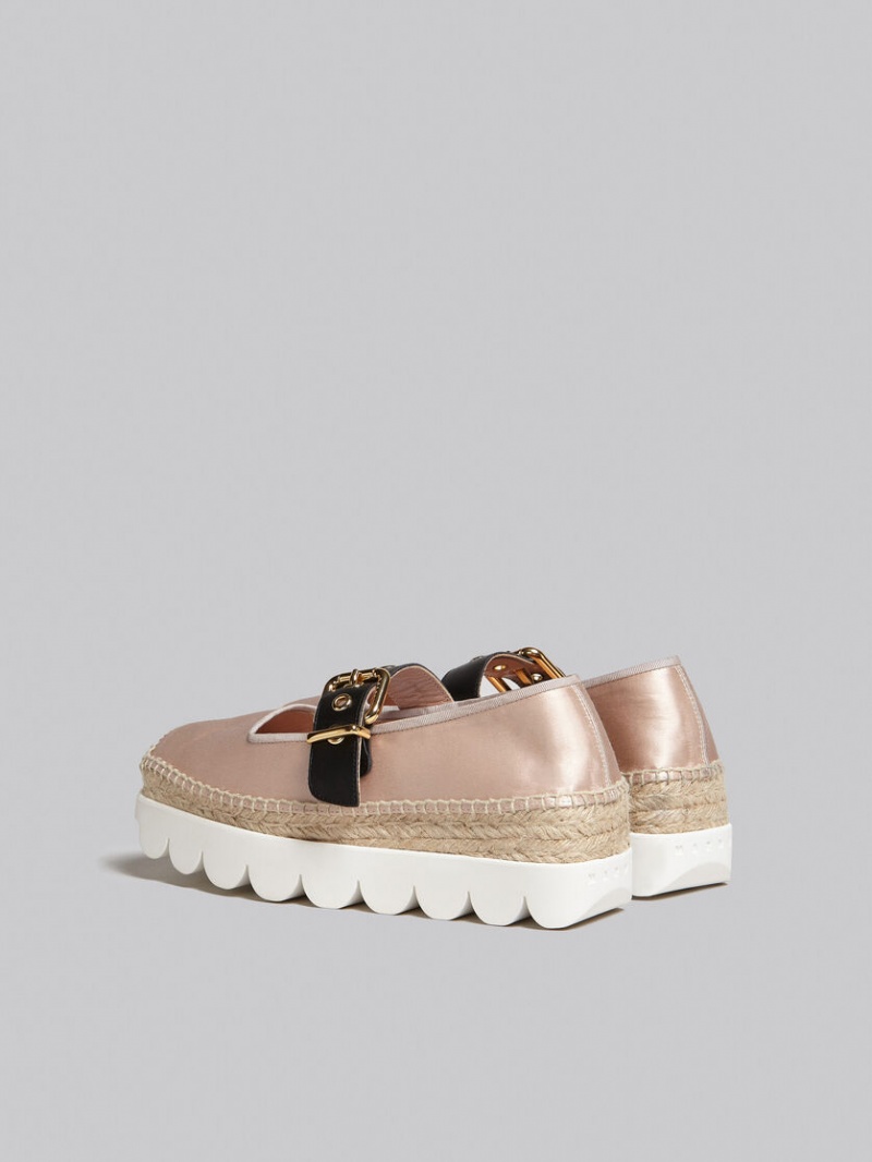 Marni Satin Petal Espadrillas Roze | UBEND16315