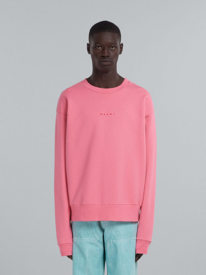 Marni Sweatshirt With Logo Roze | SBEVO86270