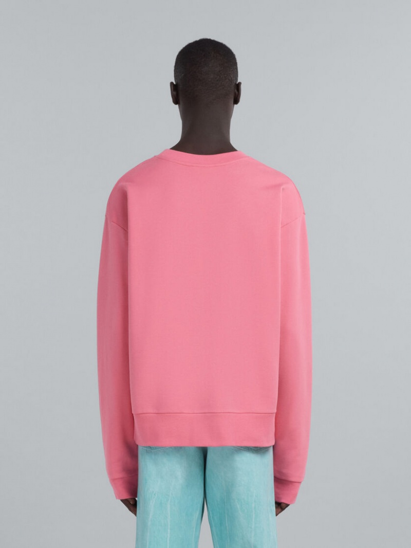 Marni Sweatshirt With Logo Roze | SBEVO86270