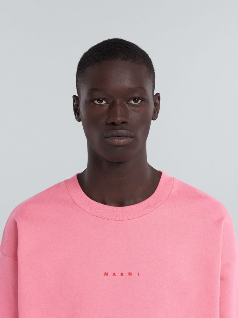 Marni Sweatshirt With Logo Roze | SBEVO86270