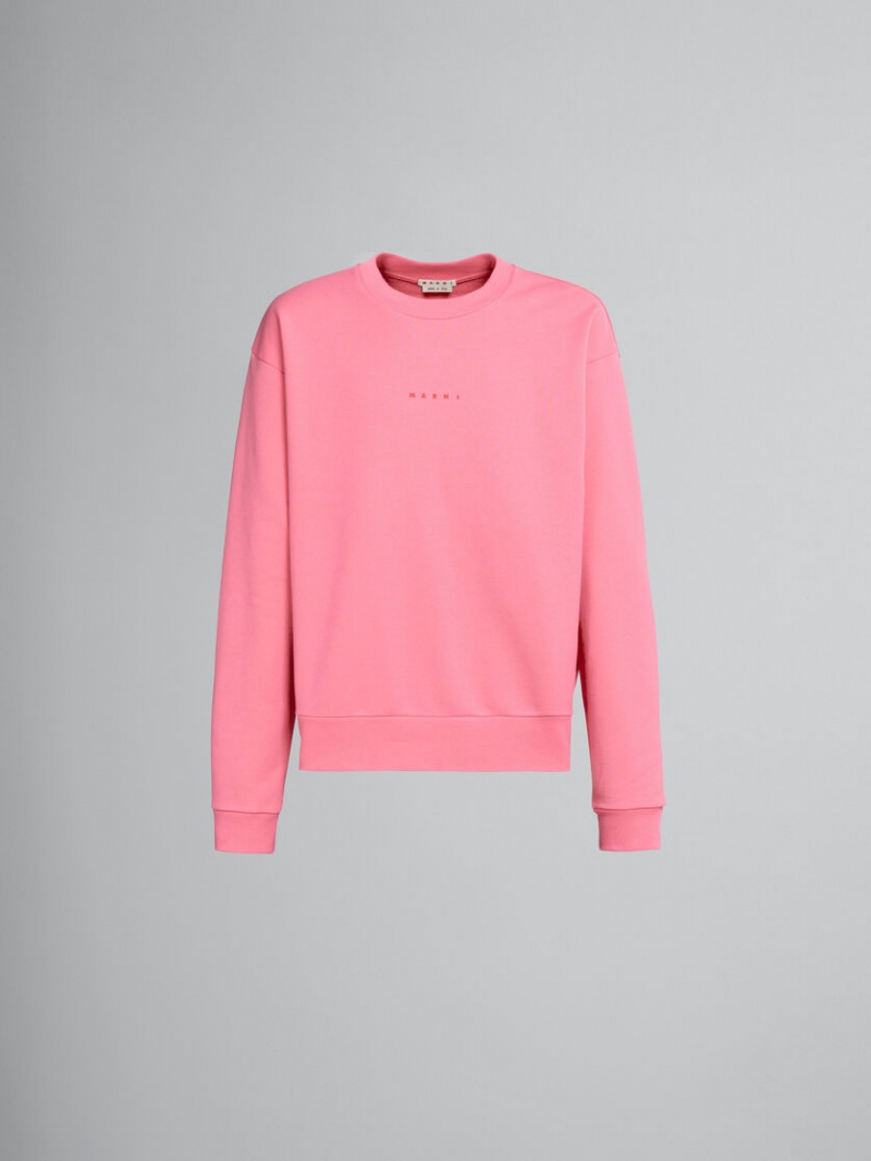 Marni Sweatshirt With Logo Roze | SBEVO86270