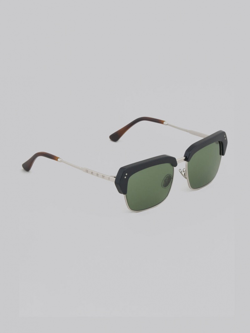 Marni Three Gorges Metal And Acetate Groen | GBEEC98187