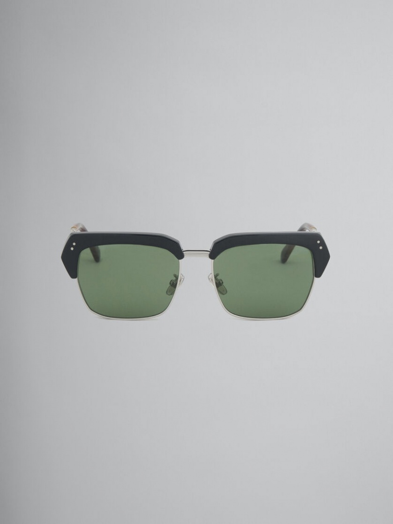 Marni Three Gorges Metal And Acetate Groen | GBEEC98187