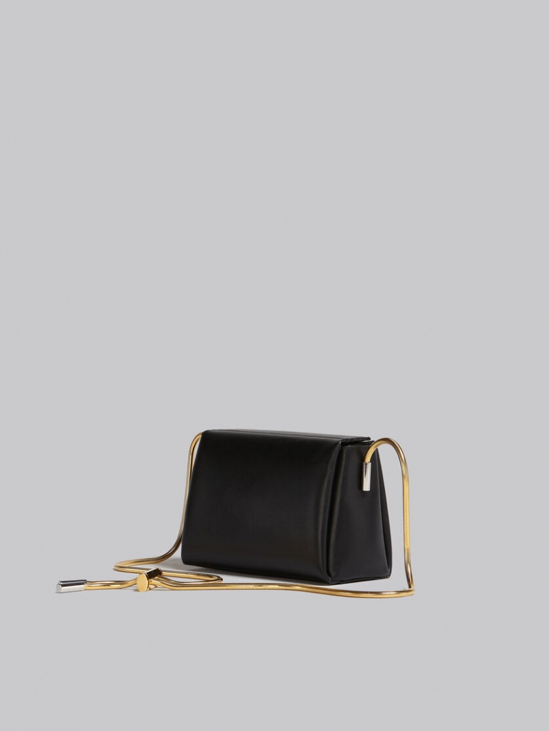 Marni Toggle Medium Bag Leren Zwart | BBESD62044