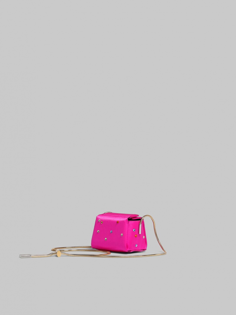 Marni Toggle Mini Bag Satin Fuchsie | UBETG23435