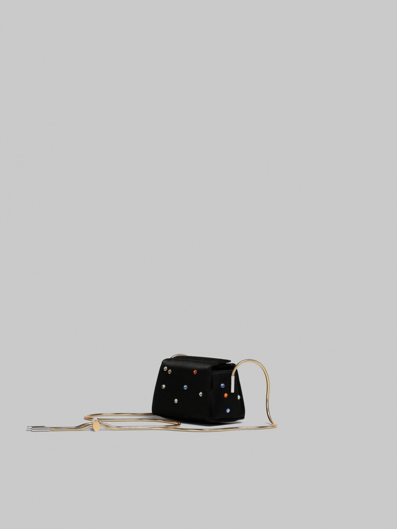 Marni Toggle Mini Bag Satin Zwart | BECIF17462