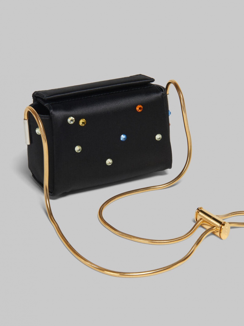 Marni Toggle Mini Bag Satin Zwart | BECIF17462