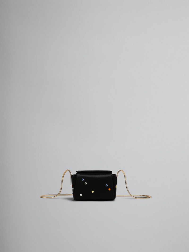 Marni Toggle Mini Bag Satin Zwart | BECIF17462