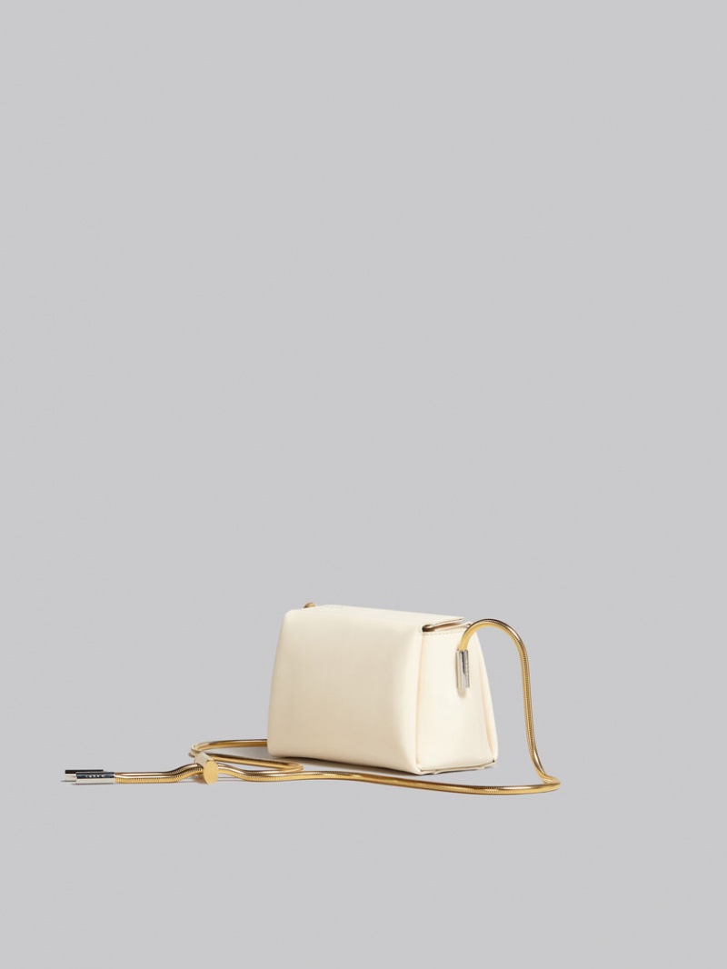 Marni Toggle Small Bag Leren Wit | QBEUV94369