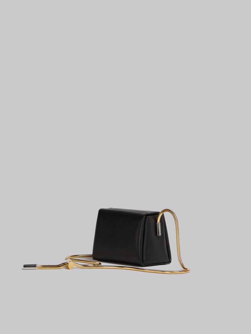 Marni Toggle Small Bag Leren Zwart | YBEGT13329