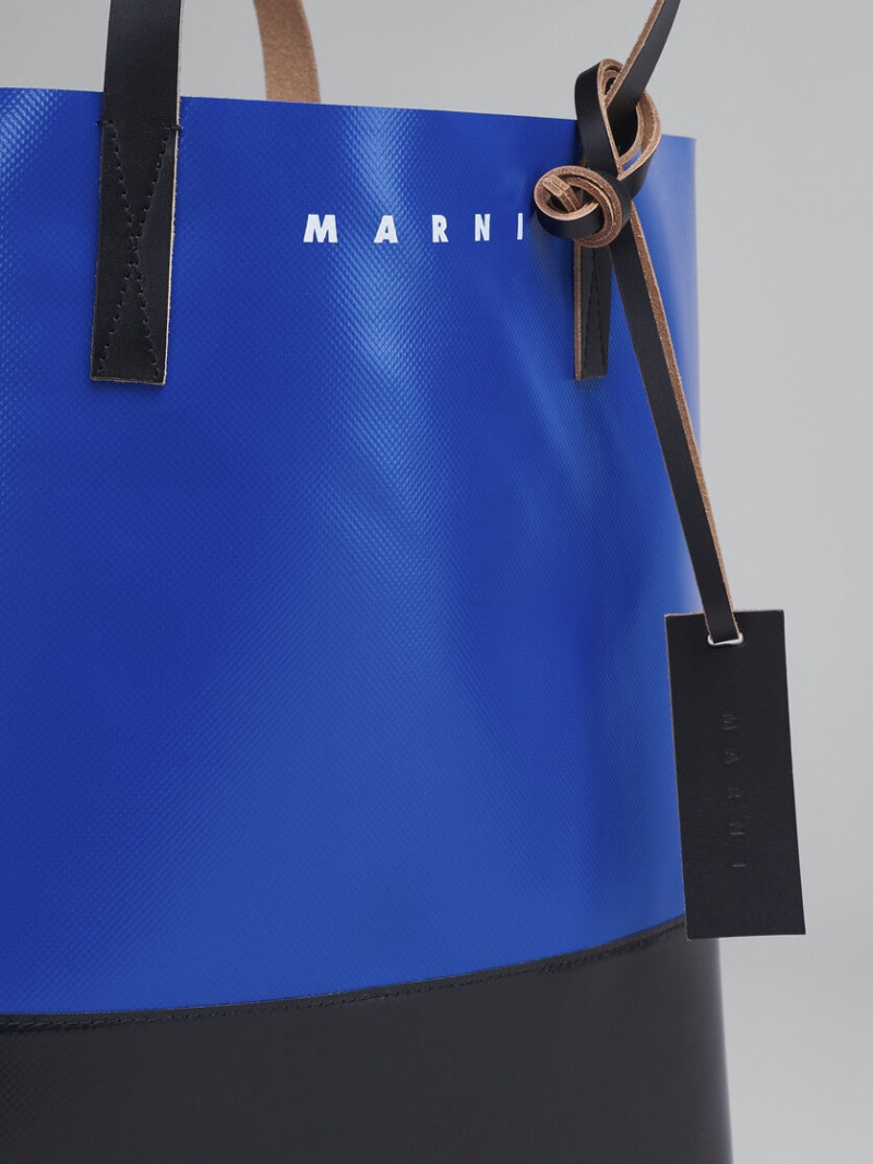 Marni Tribeca Shopping Bag Blauw Zwart | YBEGT13206