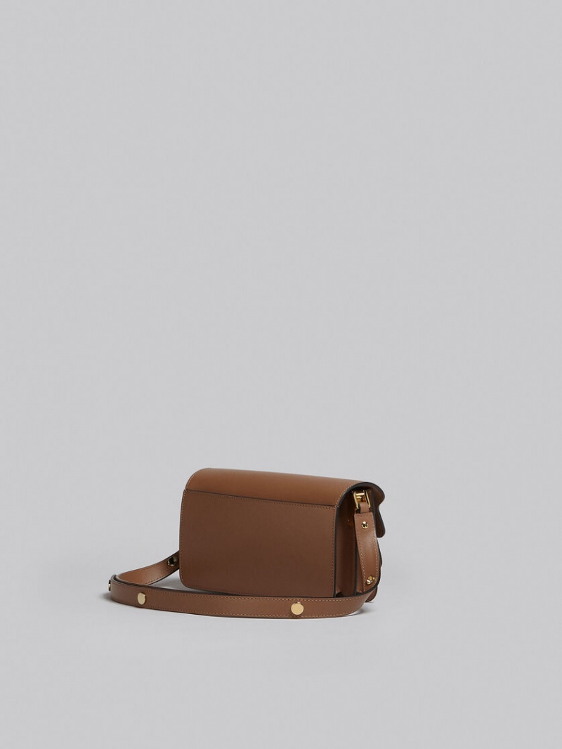 Marni Trunk Bag E/W In Leren Bruin | BEICD42752