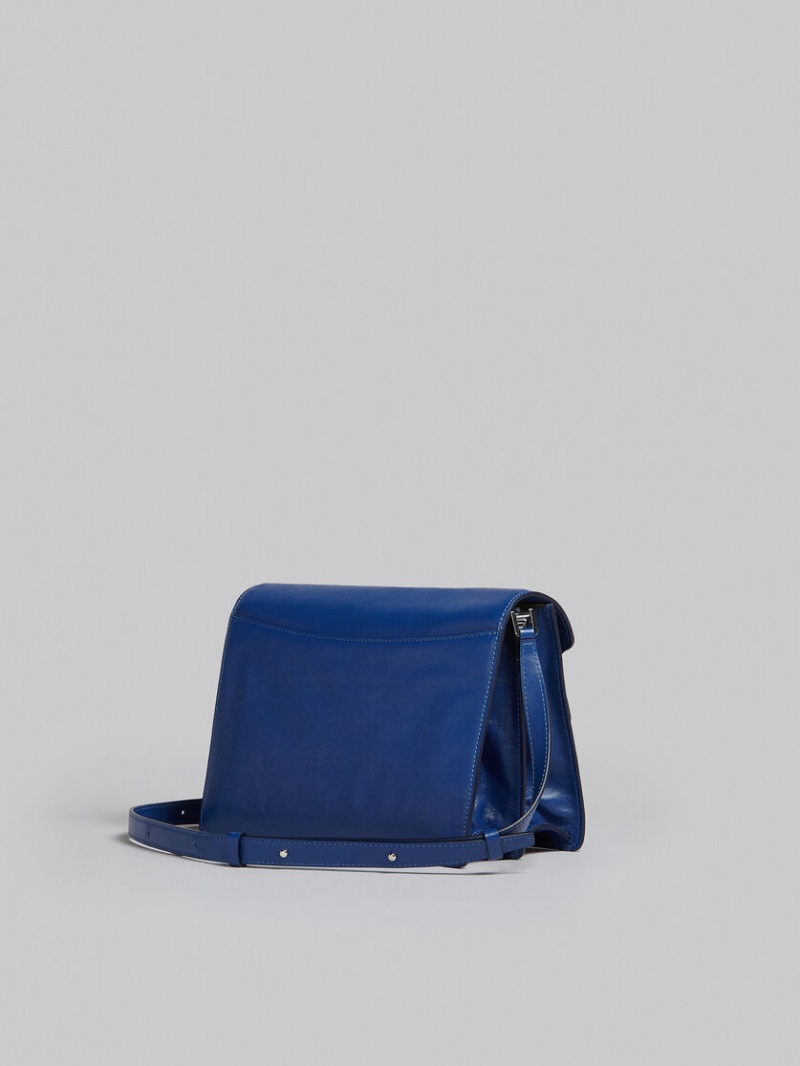 Marni Trunk Soft Large Bag Leren Blauw | YBEGT55613