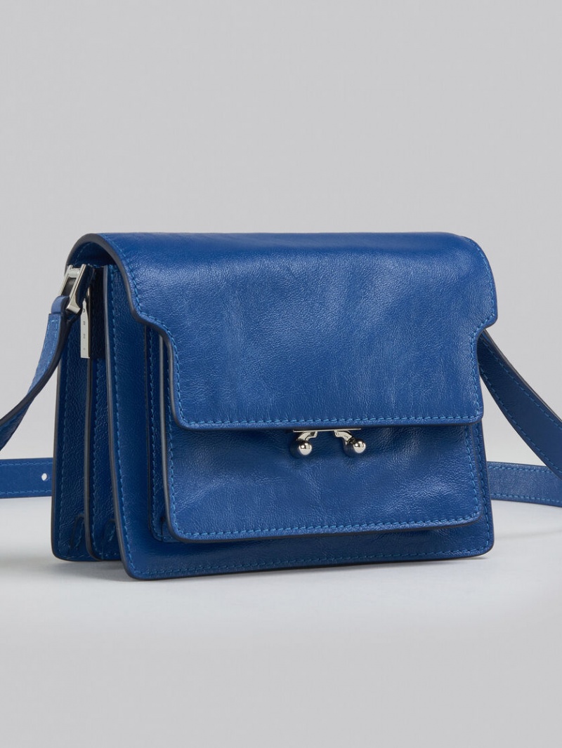 Marni Trunk Soft Mini Bag Leren Blauw | PBEQX94970