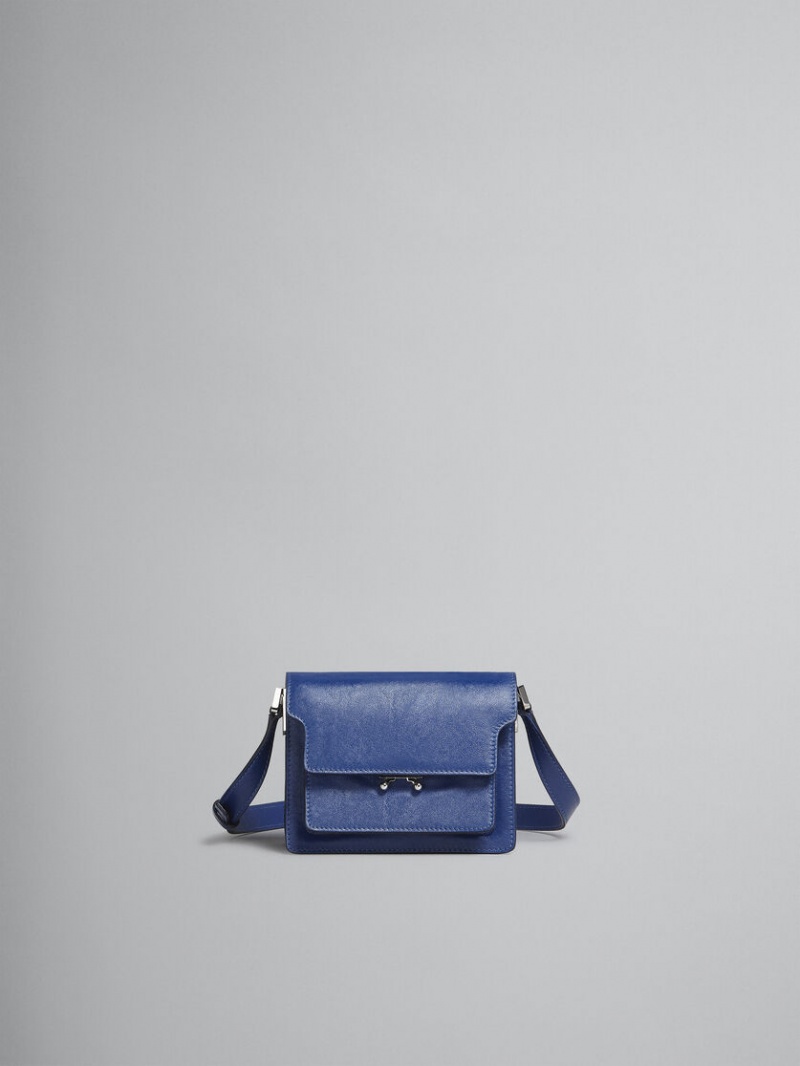 Marni Trunk Soft Mini Bag Leren Blauw | PBEQX94970