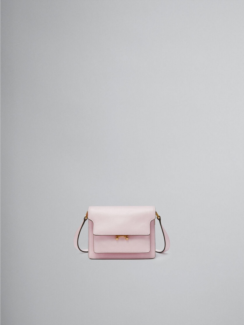 Marni Trunk Soft Mini Bag Leren Roze | YBEGT68656