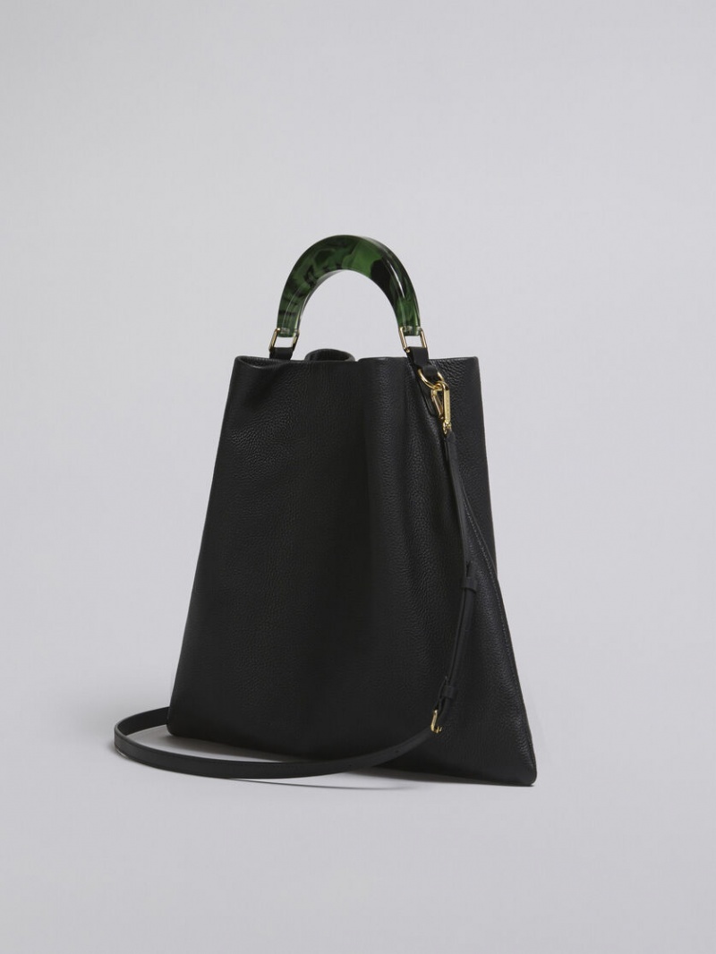 Marni Venice Medium Bag Leren Zwart | DBEKV96791