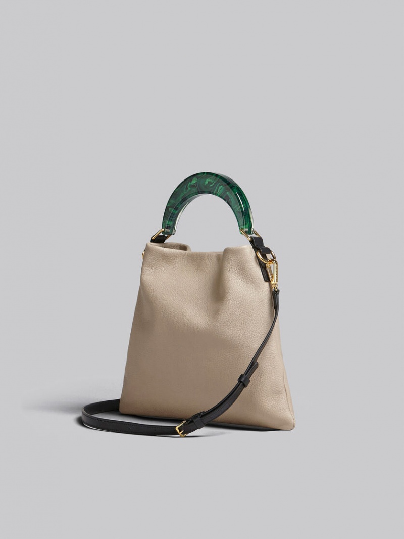 Marni Venice Small Bag Leren Beige | UBETG75007