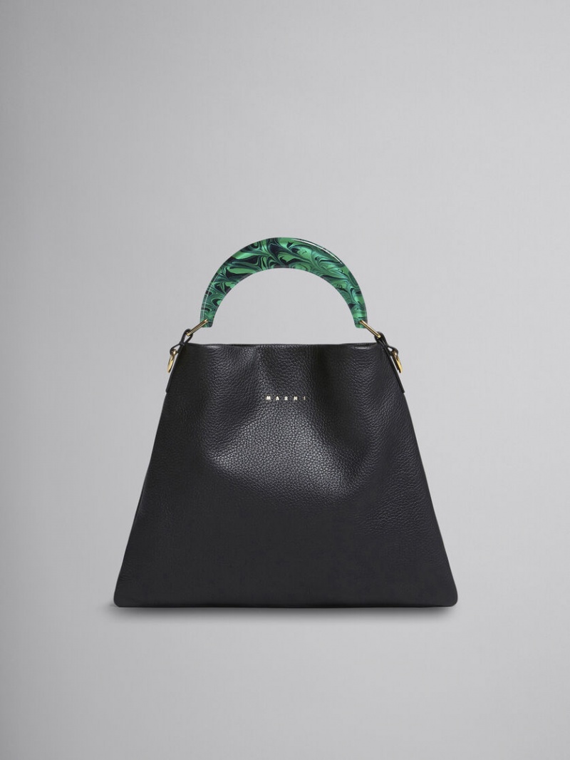 Marni Venice Small Bag Leren Zwart | LBETR55230