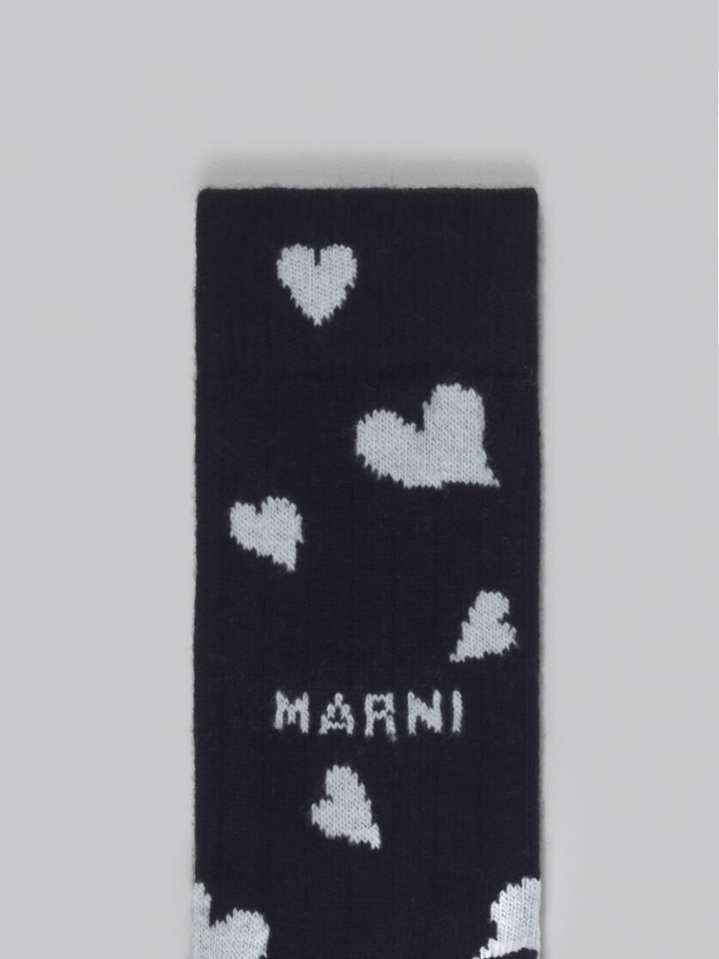 Marni Wol With Heart Motif Zwart | UBETG45912